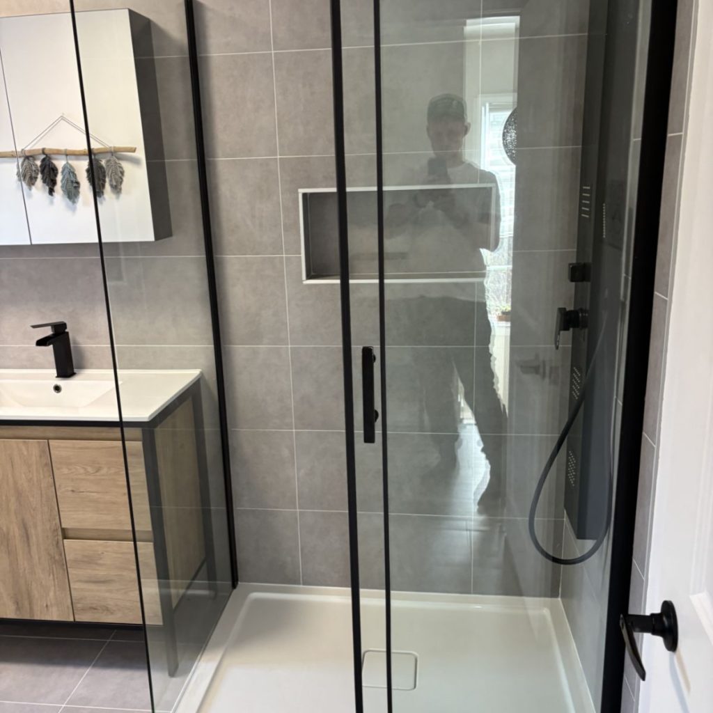 apres restauration vitre douche